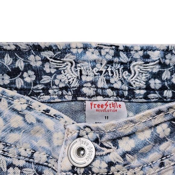 y2k vintage floral low-rise mini shorts - Picture 5 of 5